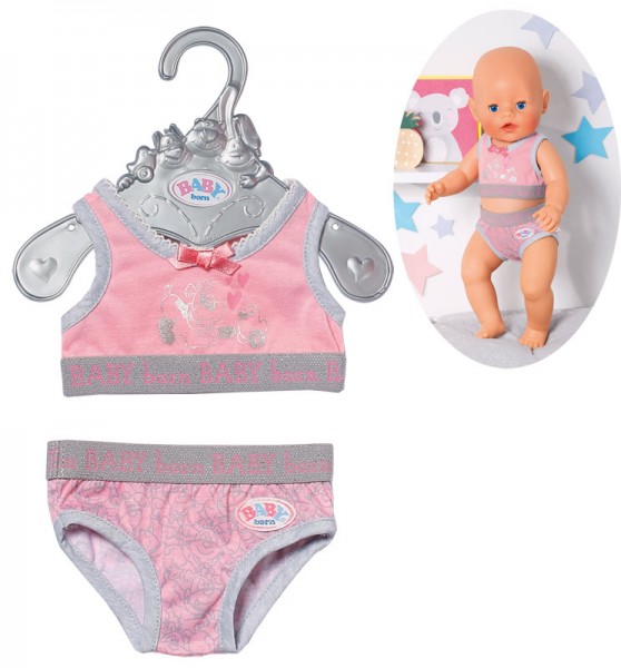 Baby Born Unterwäsche Gr. 43 cm (Rosa-Grau)