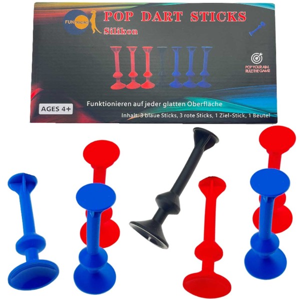Silikon Plop Dart-Spiel (Blau-Rot)
