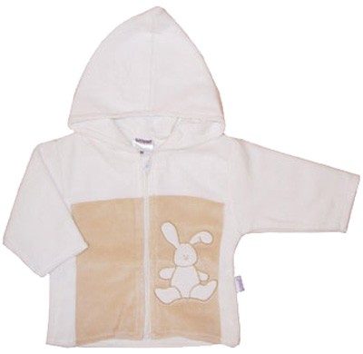 Kapuzenjacke Hase Gr. 62 (Beige-Weiß)