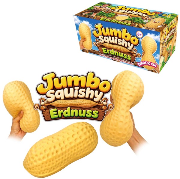 Squishy Jumbo Erdnuss zum Quetschen Trendartikel 21 cm