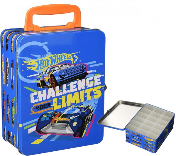 Hot Wheels Autosammelkoffer aus Metall (Blau)
