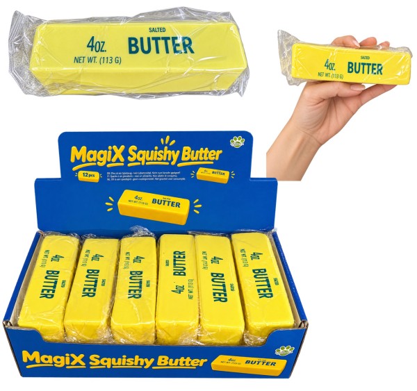 MagiX Squishy Butter 13,5 cm Slow Rising Trend Spielzeug (Gelb)