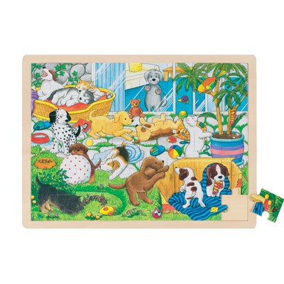 Holzpuzzle Welpenschule (48 teilig)