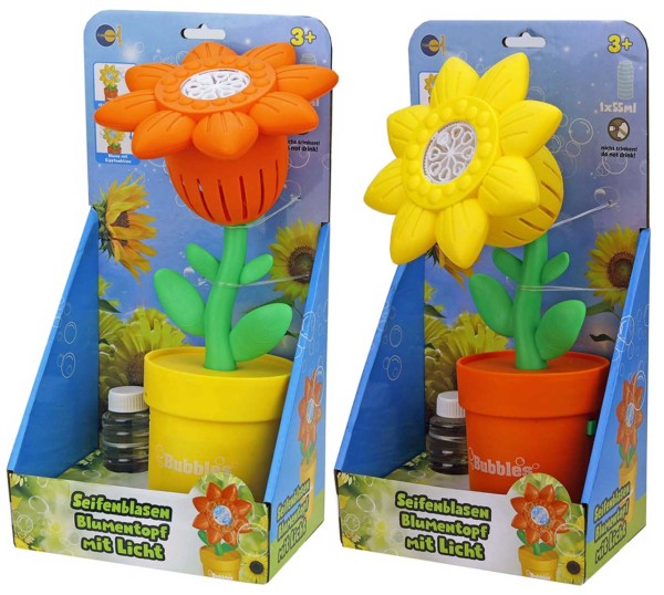 Seifenblasen Blumentopf mit Licht (Sortiert)