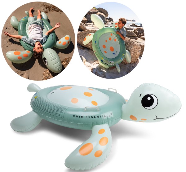 Großes Aufblasbares XL Reittier Schildkröte Turtle 150 cm (Mintgrün)