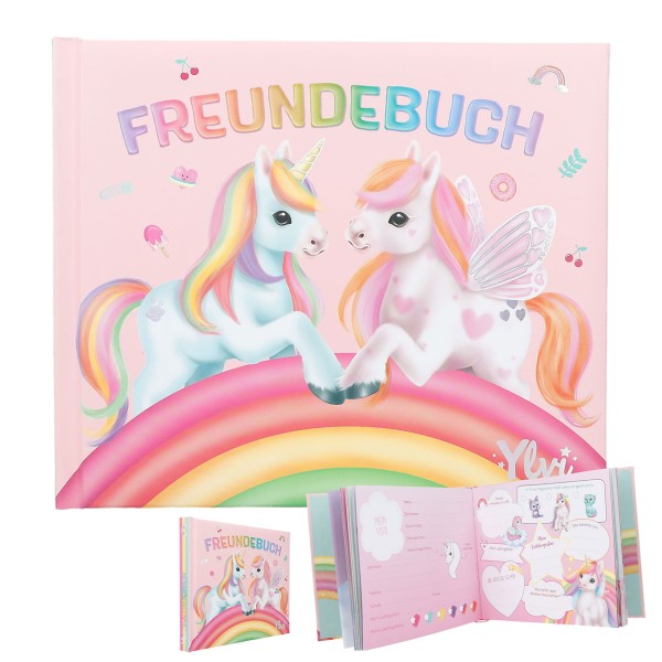 Ylvi Freundebuch Einhorn mit Regenbogen