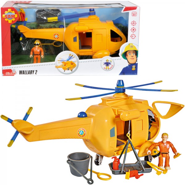 Feuerwehrmann Sam Hubschrauber Wallaby II mit Figur
