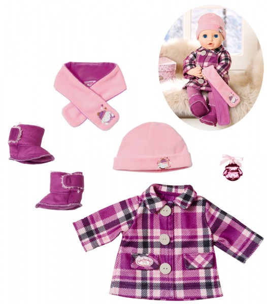Baby Annabell Deluxe Mantelset 43 cm (Rosa-Brombeere)