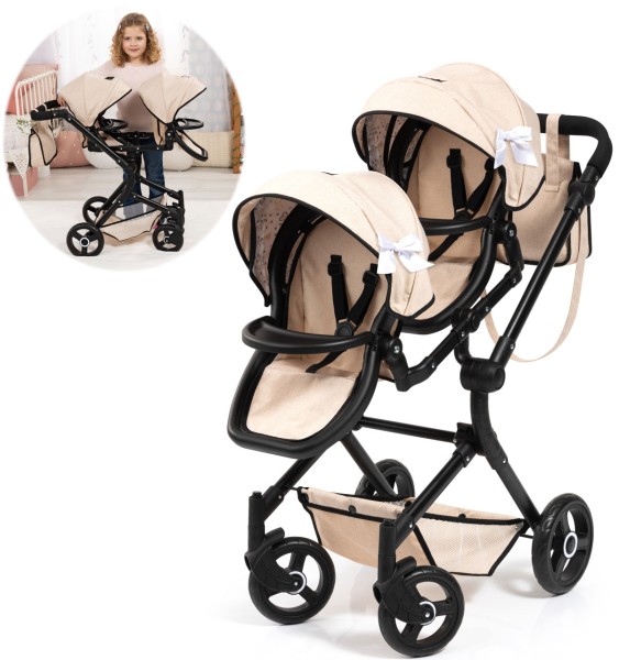 Zwillingspuppenwagen Xeo Twin (Beige)