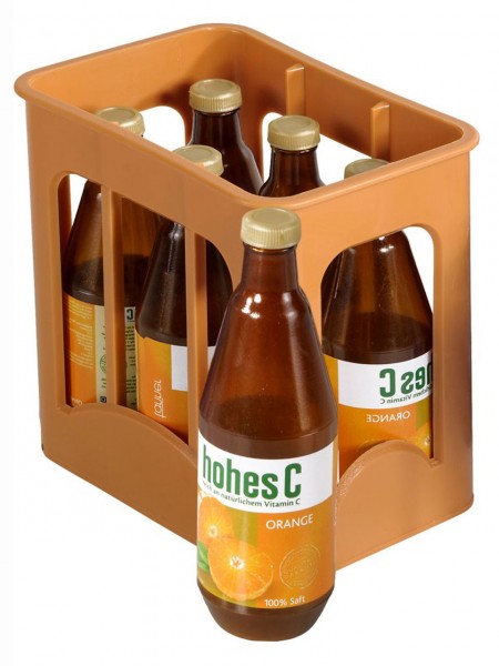 Getränkekiste für Kaufmannsladen Saft Hohes C Orange
