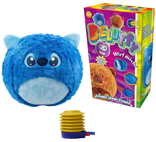 Beluffy Aufpumpbarer Plüschball 50 cm (Blau)