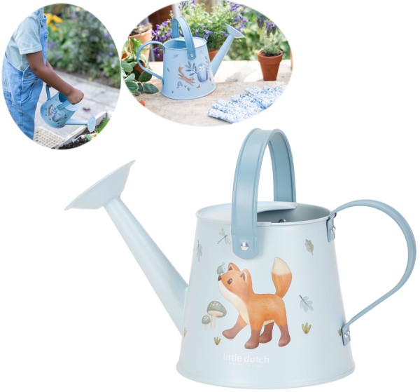 Gießkanne aus Metall Forest Friends für Kinder (Blau)