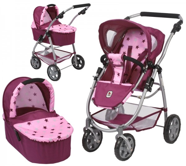 Puppenwagen Emotion 2in1 (Stars Brombeere)