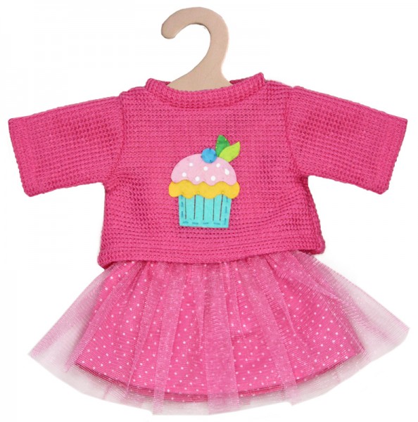 Kleidungsset Tüllrock mit Pullover Cupcake Gr. 35 - 45 cm (Pink)