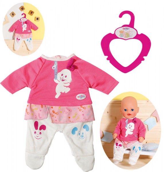 Baby Born Kleiner Einteiler 36 cm (Pink-Weiß)