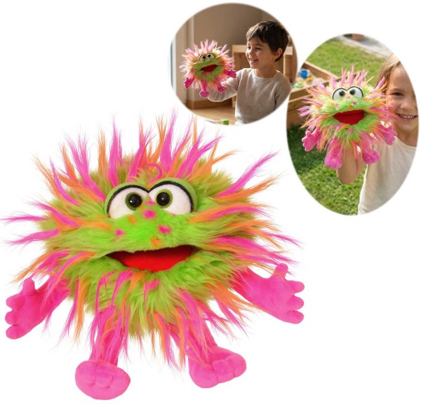 Living Puppets Handpuppe Quatschköppe Knibbels (Pink-Grün)