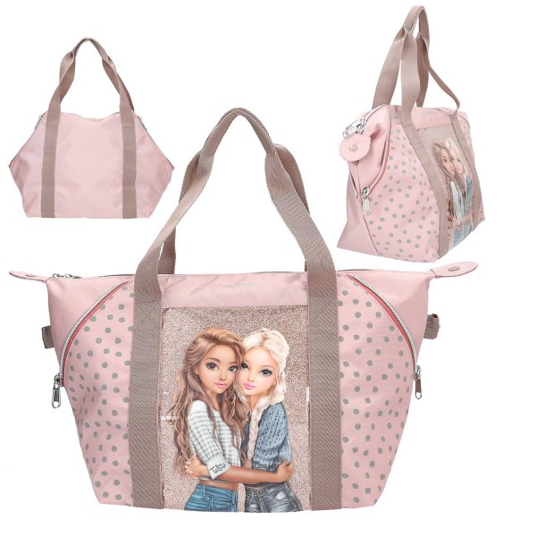 TOPModel Sporttasche Dots mit Glitzerhintergrund (Rosa)