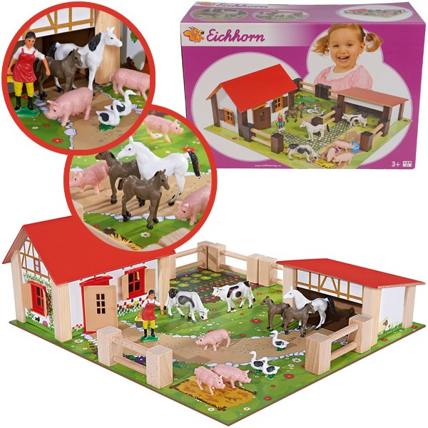 Spielset Kleiner Bauernhof aus Holz