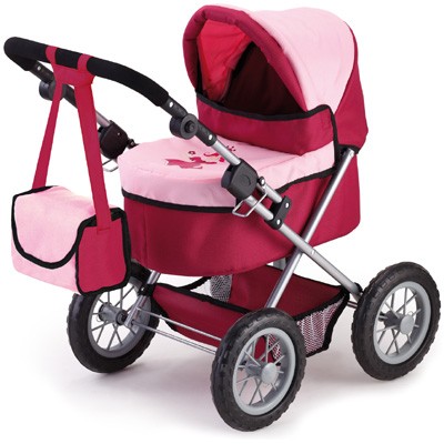 Mein erster Puppenwagen Trendy (Bordeaux-Rosa)