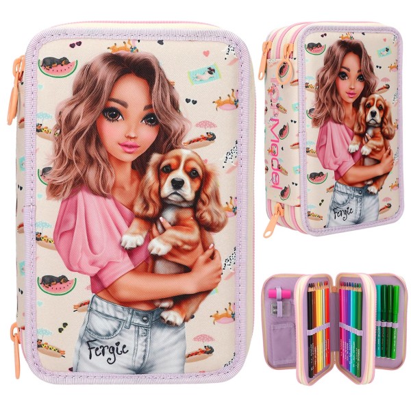 TOPModel 3 Fach Federtasche Sunny Dog