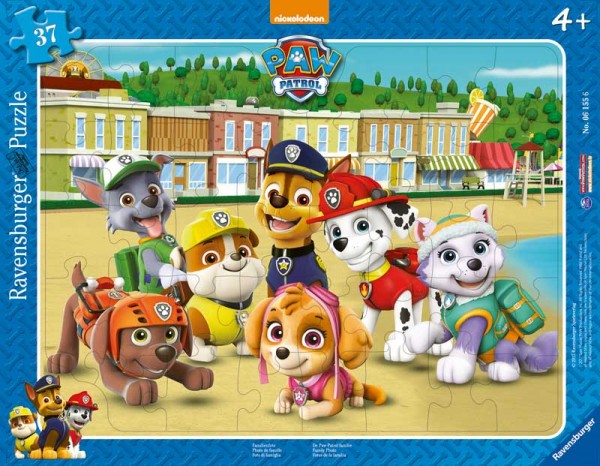 Rahmenpuzzle Paw Patrol Familienfoto mit 37 Teilen