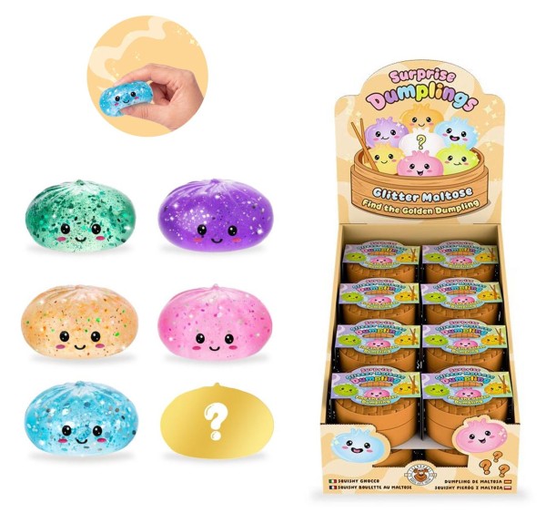 Dumplings Maltose mit Glitzer 6 cm (Sortiert)