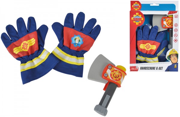 Feuerwehrmann Sam Handschuhe und Axt
