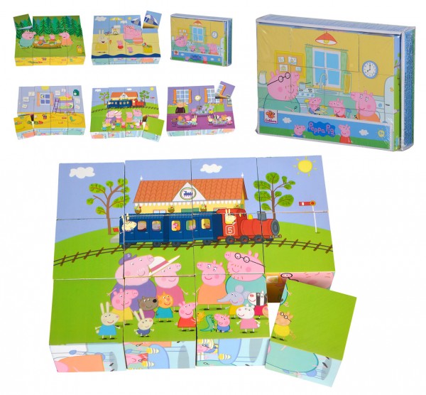 Peppa Pig Würfelpuzzle 12-teilig