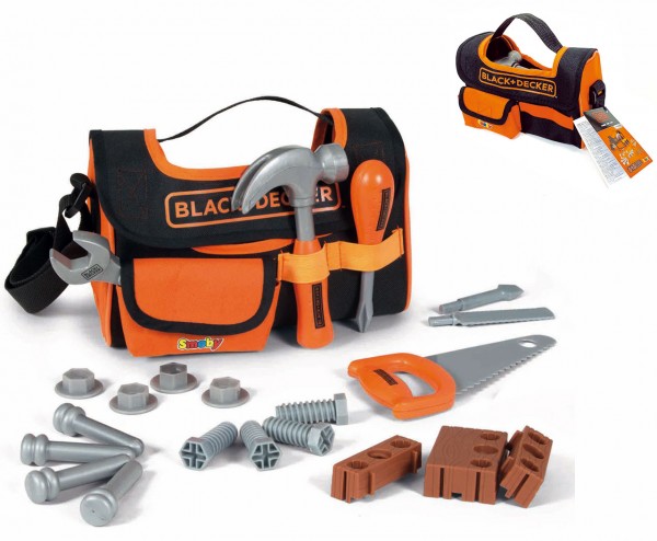 Black & Decker Werkzeugtasche mit Zubehör (Schwarz-Orange)