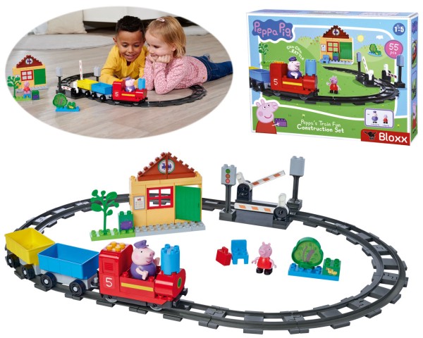 PlayBIG Bloxx Peppa Pig Train Set Zug mit 2 Figuren