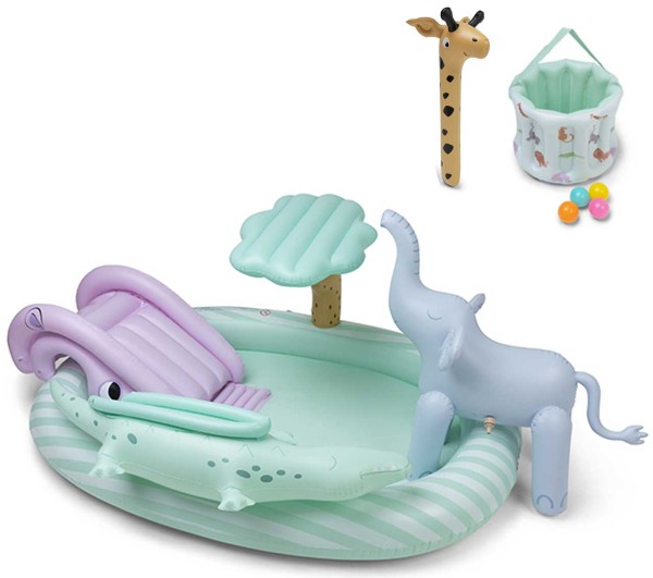 Planschbecken Spiel Pool Safari mit Rutsche (Pastell)