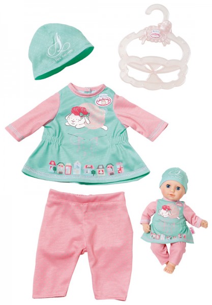 My First Baby Annabell Baby Outfit 30 - 36 cm (Mint-Rosa)