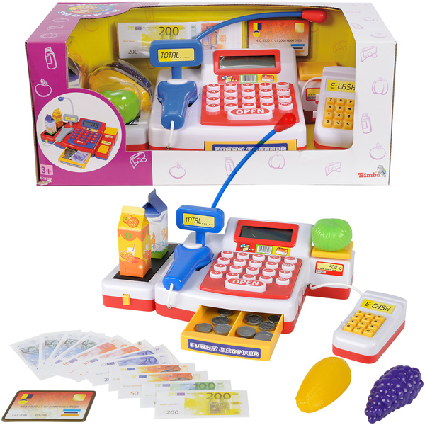 ✔️ SIMBA® Supermarktkasse mit Scanner & Zubehör | Spielzeug24 Children's Kinderspielzeug Kasse mit Scanner Supermarkt