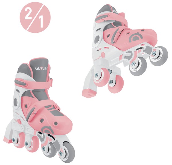 Learning Skates 2in1 S/M Gr. 30-33 (Pastell Rosa-Weiß)