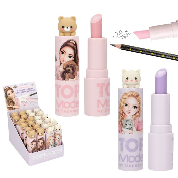 TOPModel Lippenstift-Radierer mit Topper (Sortiert)