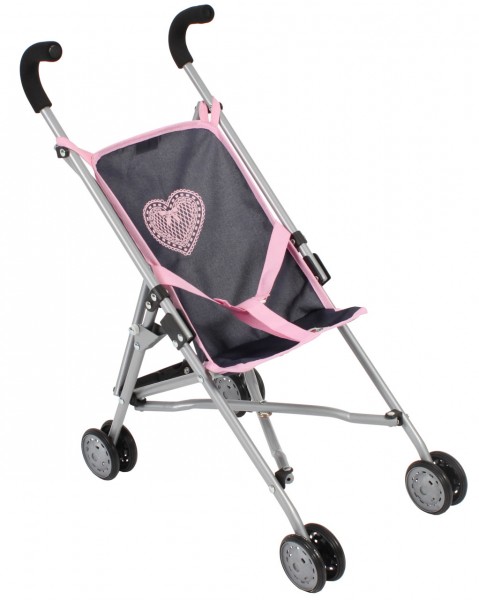 Puppenbuggy Roma (Melange Navy-Grau)