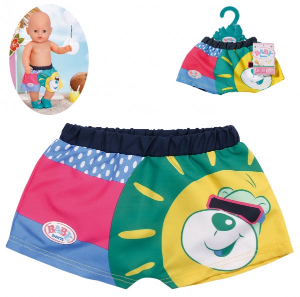 Baby Born Holiday Badeshorts 43 cm (Petrol-Gelb)