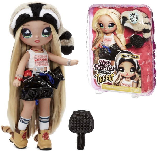 Na! Na! Na! Surprise Teens Doll - Gretchen Stripes Serie 2 (Raccoon)