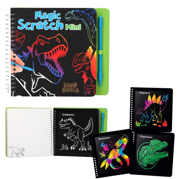 Dino World Mini Magic Scratch Book Kleines Kratzbuch