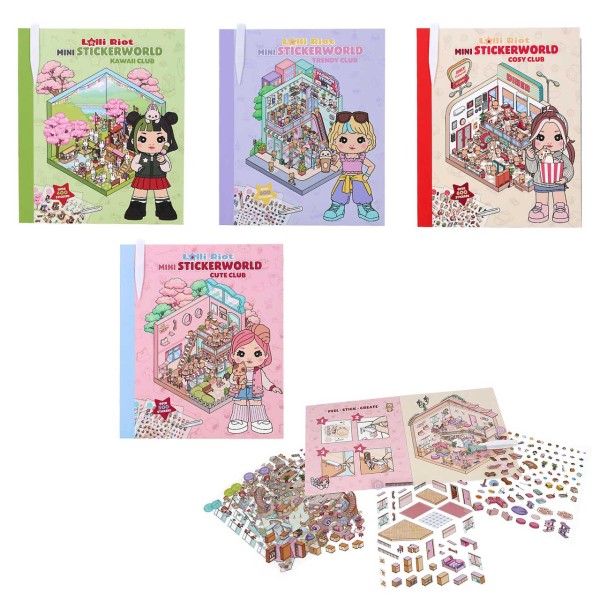 Lolli Riot Mini Stickerwelt Stickerbuch (Sortiert)