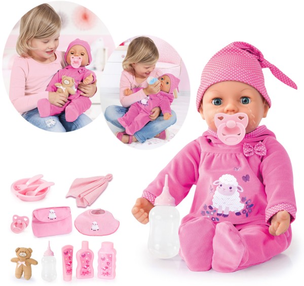 Funktionspuppe Babypuppe Piccolina Real Tears 46 cm (Pink)