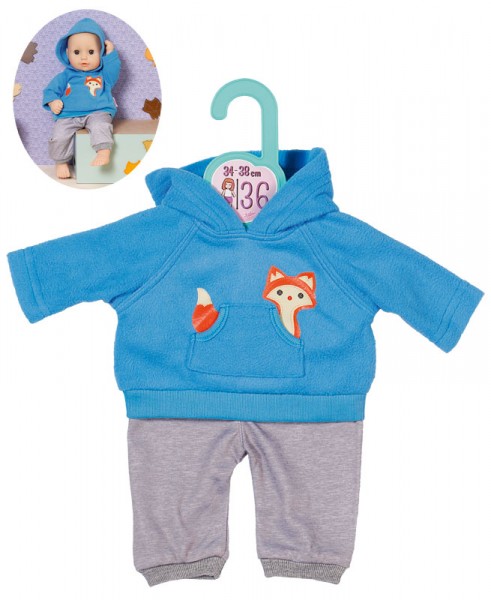 Dolly Moda Sport Outfit Fuchs 34 - 38 cm (Blau-Grau)