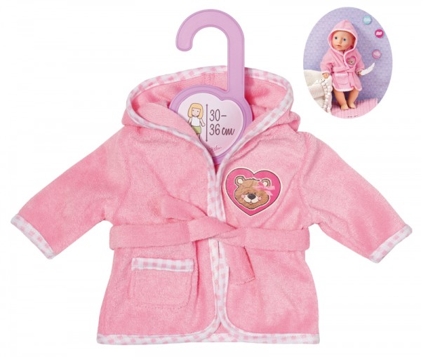 Dolly Moda Bademantel 30 - 36 cm (Rosa)