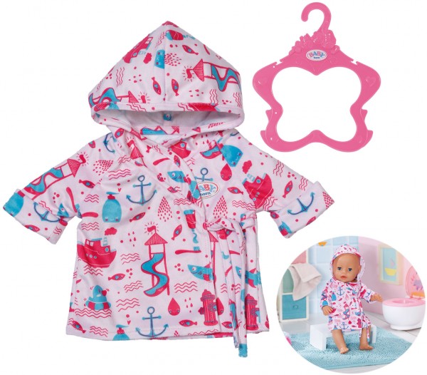 Baby Born Bath Bademantel 43 cm (Pink-Petrol)