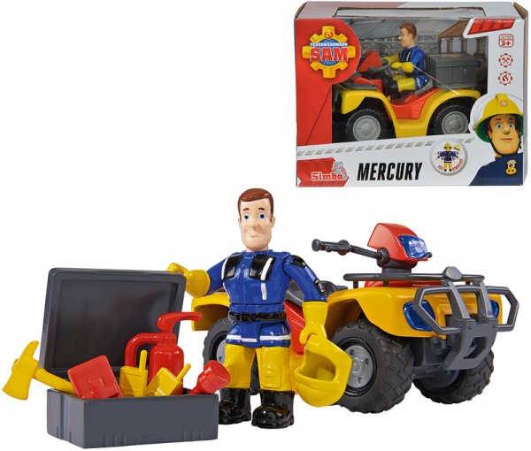 Feuerwehrmann Sam Mercury-Quad mit Figur