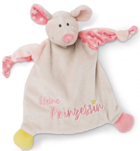 Schmusetuch Maus Kleine Prinzessin (Beige)