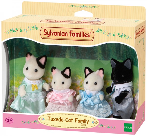 Sylvanian Families Tuxedo Katzen Familie Schwarzohr