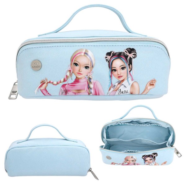 TOPModel Kosmetiktasche mit Glitzer KPOP (Blau)