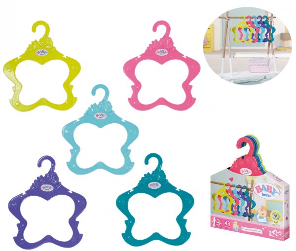 Baby Born Kleiderbügel 5er Pack 43 cm (Bunt)