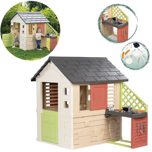 Life Spielhaus Pretty mit Küche (Beige-Terracotta)